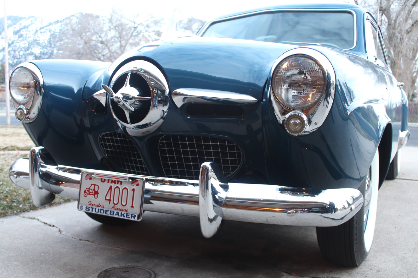 The bullet nose that makes Mike Cazier's 1950 Studebaker Champion so distinguishable. (Photo: Brian Champagne)