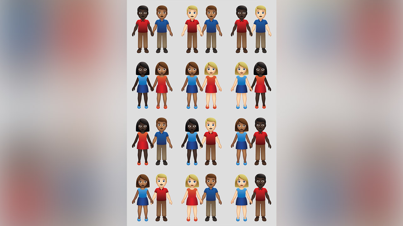 Emoji skin-tone options approved for couples of color