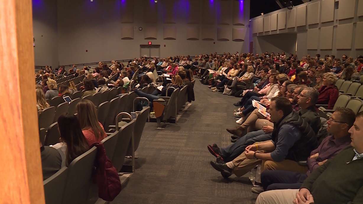 Teachers in Cache County gathered on Friday, March 15, 2019, to get training on school safety. (Photo: KSL TV)