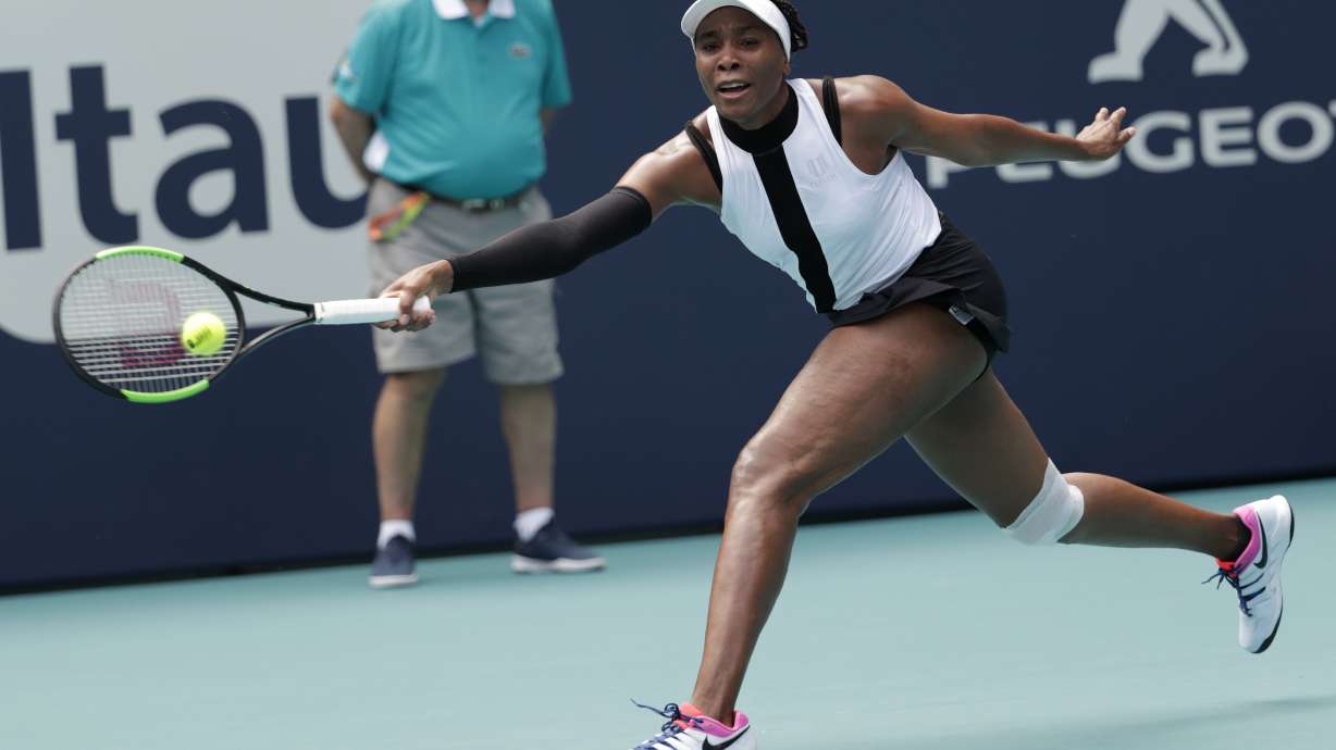 3-time champ Venus Williams wins opening match at Miami Open