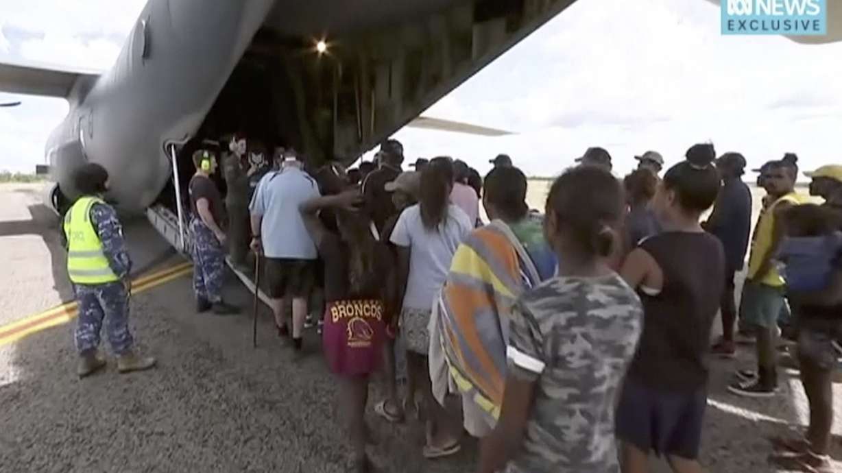 Cyclone lashes remote Australian coast with wind, rains