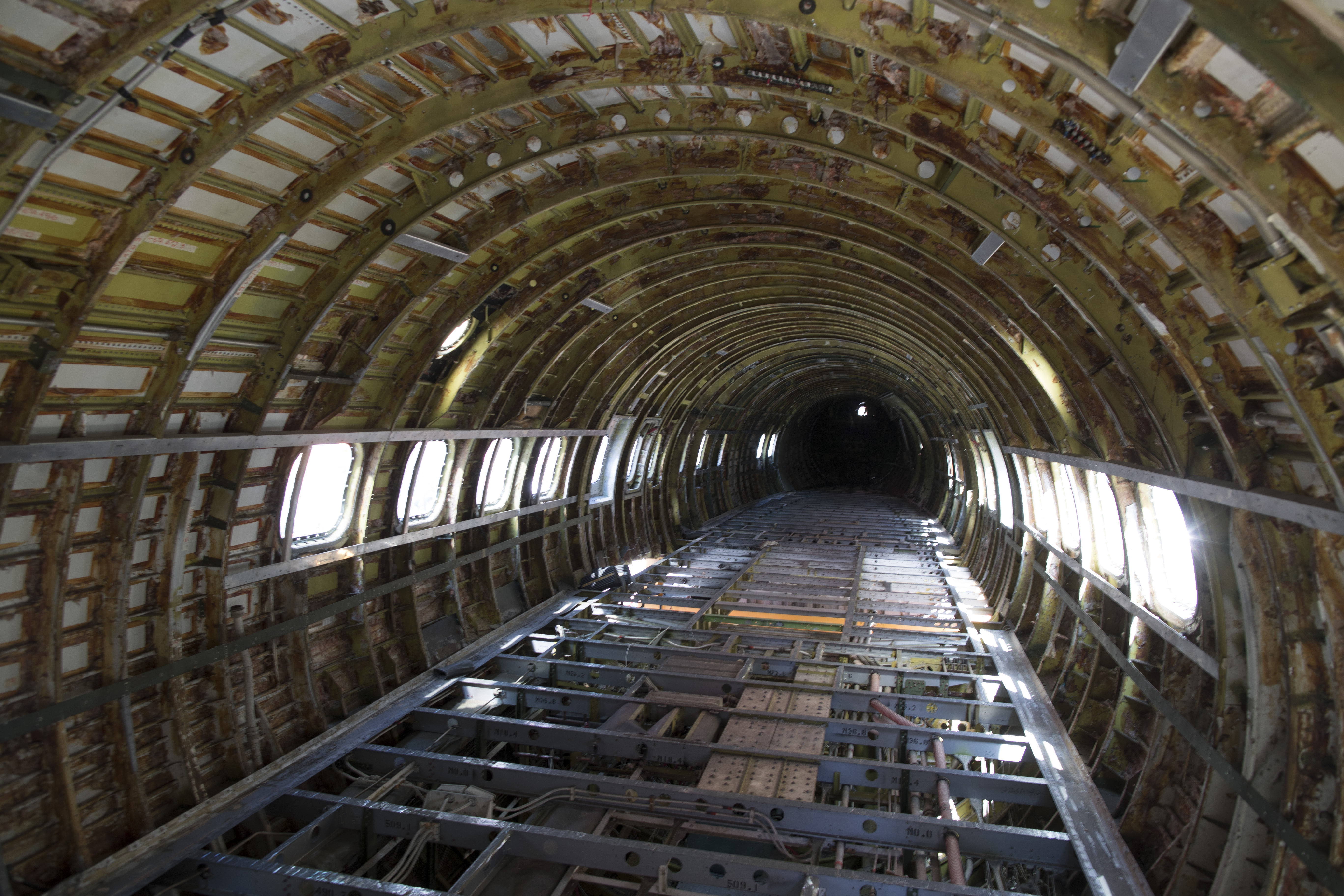 Vintage plane, soon to become bar, tours Times Square