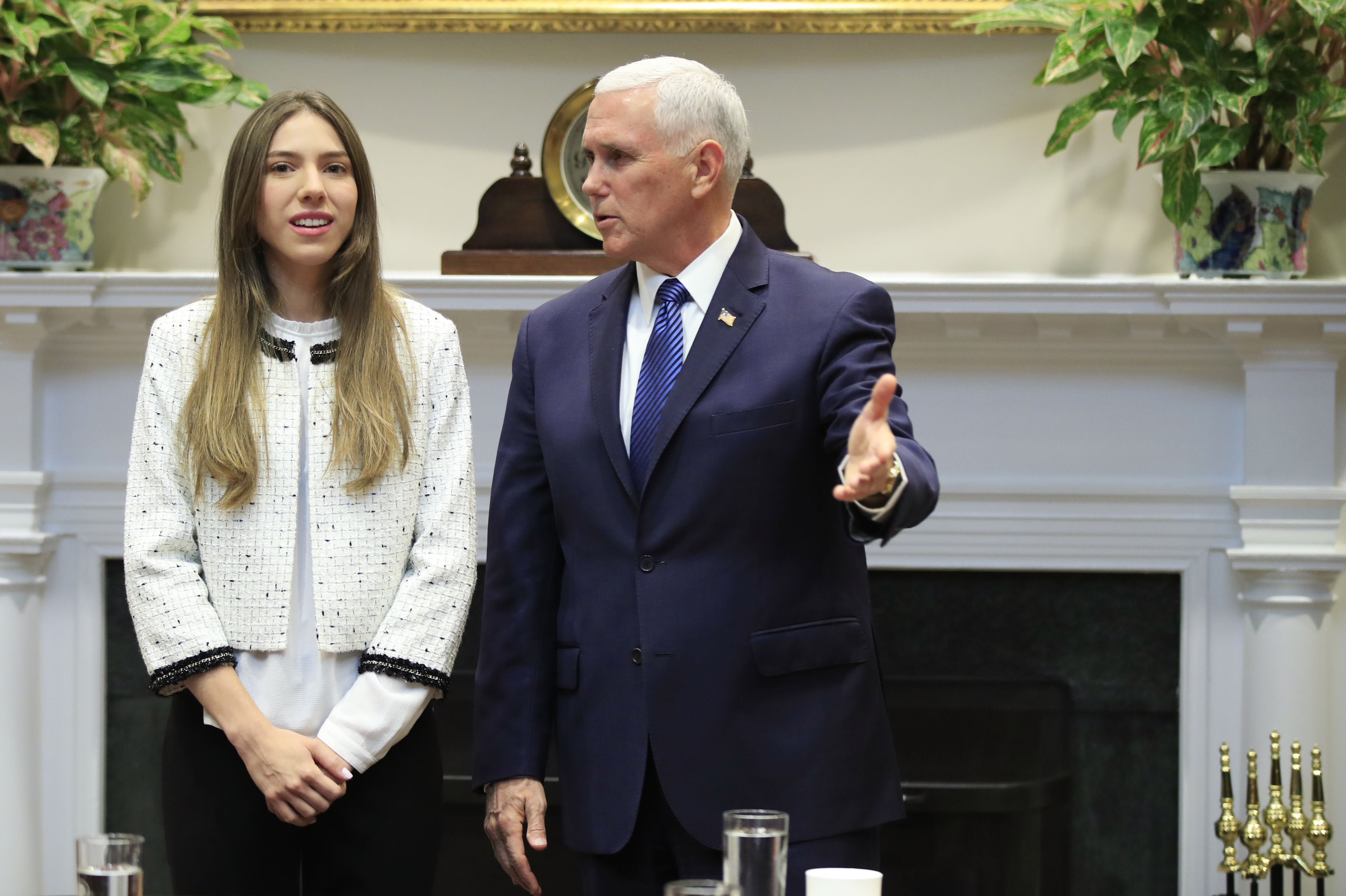 Venezuela opposition leader's wife welcomed at White House