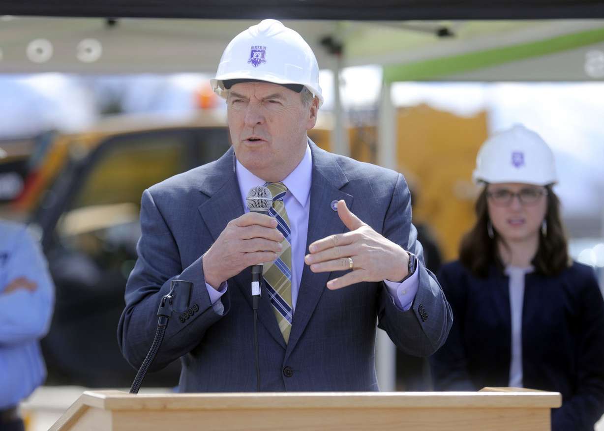 Val Hale, executive director of the Governor's Office of Economic Development, speaks during a press conference to announce the Utah Architecture, Engineering and Construction Pathway program in conjunction with Design Build Day at the Weber State University Davis campus in Layton on Thursday, March 28, 2019. Photo: Kristin Murphy, KSL