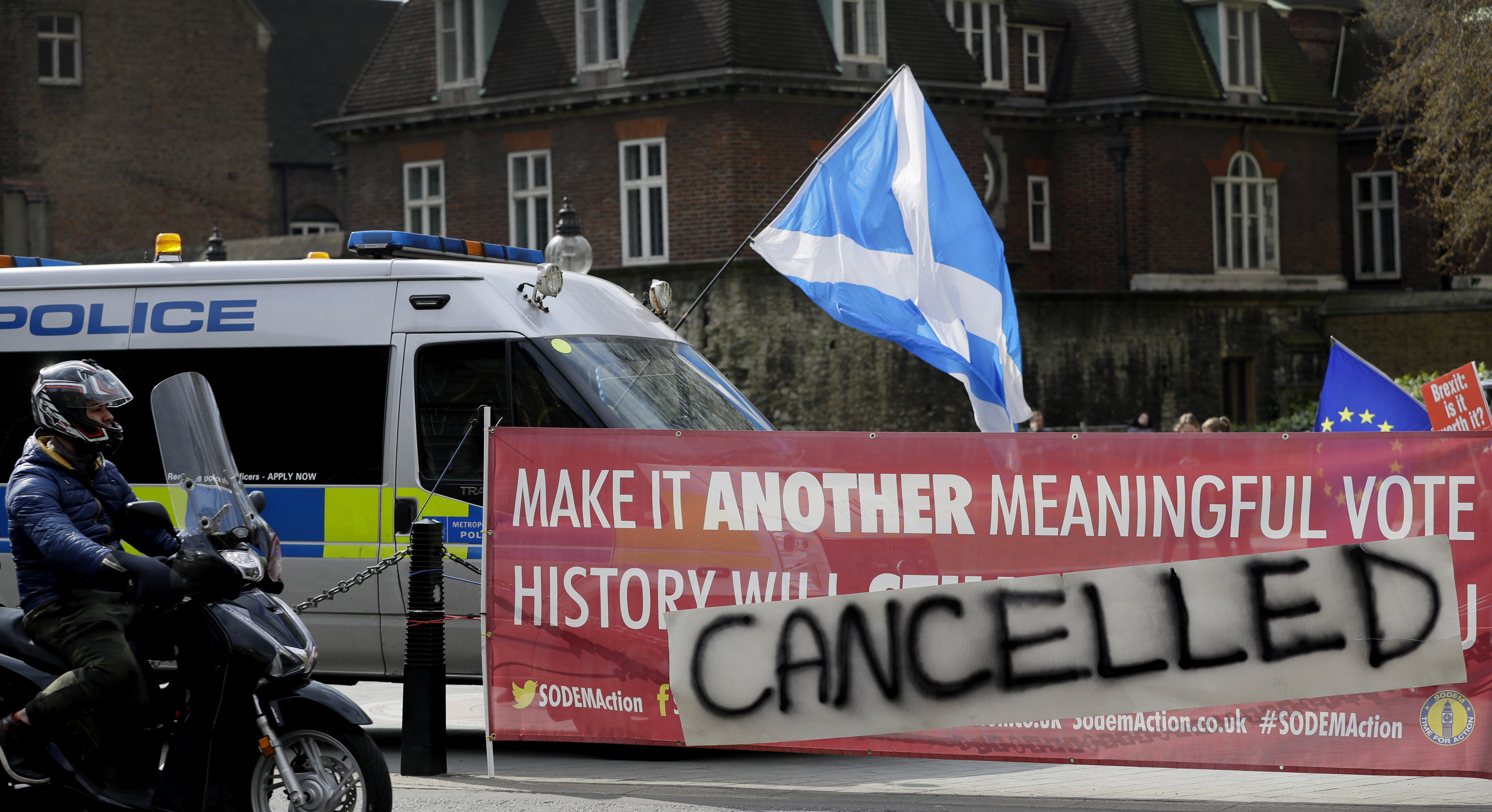 The Latest: UK lawmakers again reject Brexit deal