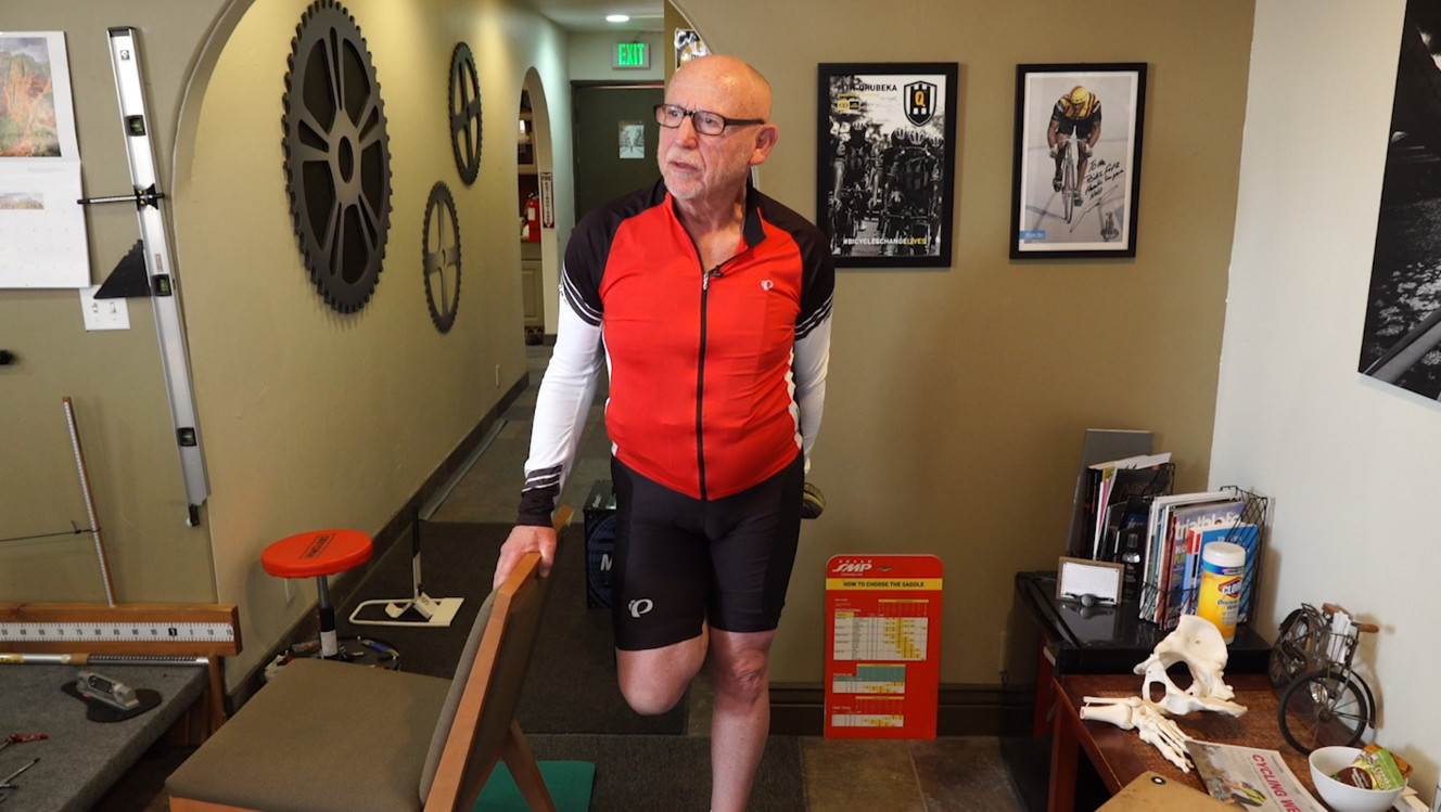 Fred Larsen said stretching regularly has helped him relieve his knee pain. (Photo: KSL TV)