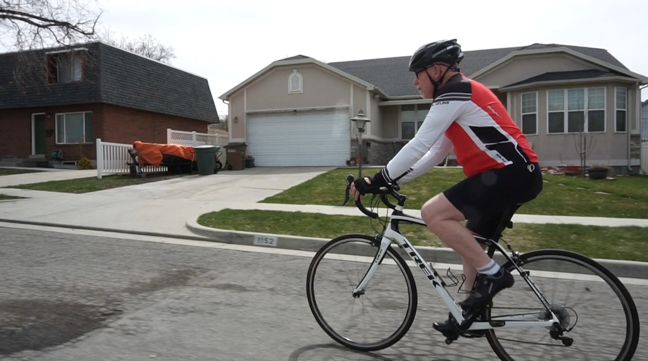 Fred Larsen, 76, is an avid bike rider. (Photo: KSL TV)