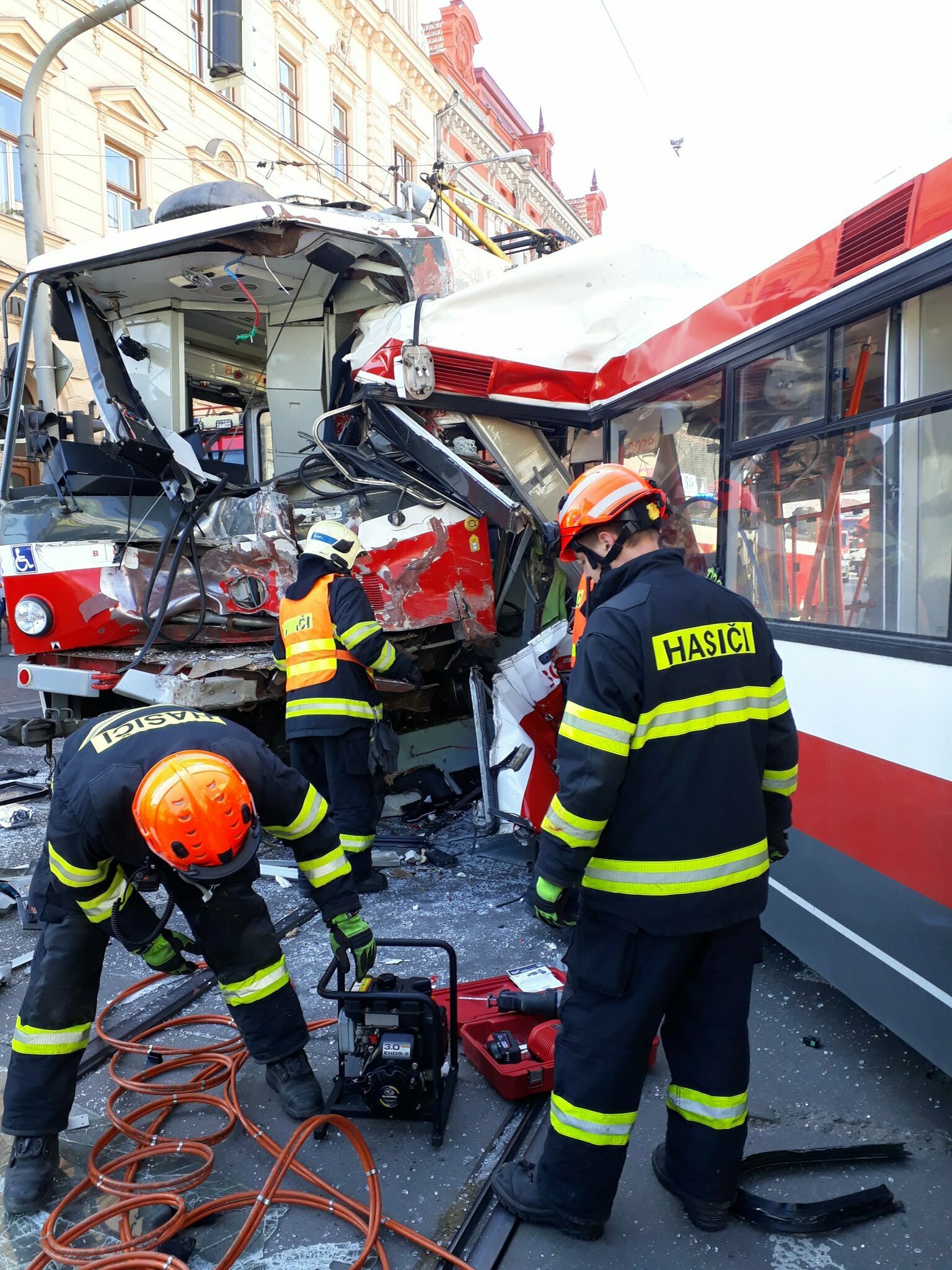 Trolleybus-tram collision injures dozens Czech city of Brno