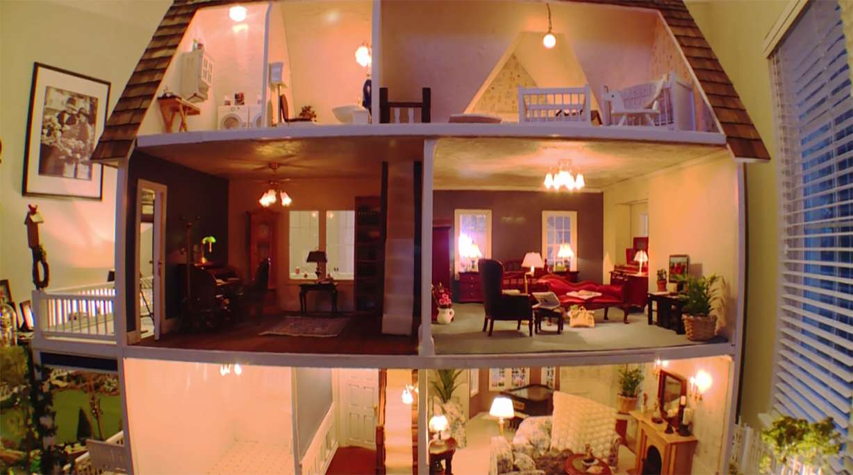 Larry Elkins is hoping to sell his beloved dollhouse, built in honor of his late wife, to cover the cost of his medical bills. Photo: Tanner Siegworth, KSL TV