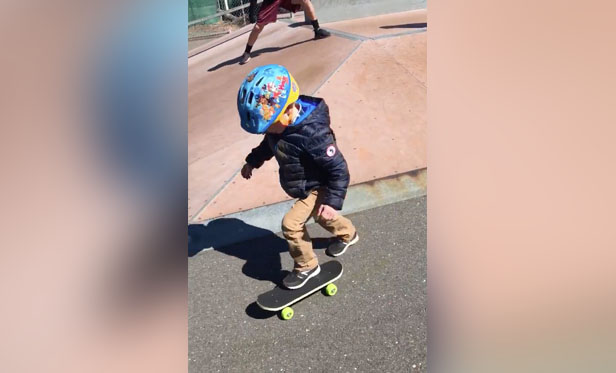 Viral video shows teens teaching 5-year-old birthday boy with autism to skateboard
