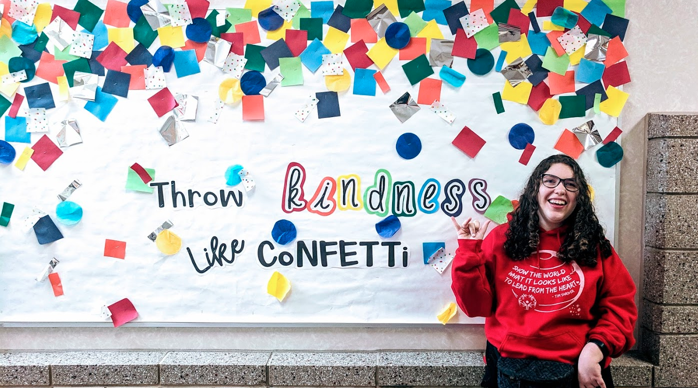 Natalie Green celebrates kindness while attending the Special Olympics in the United Arab Emirates. (Photo: Courtesy of Greg Green)