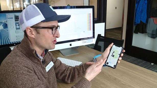 Showing off the Ride Share app; KSL TV file photo