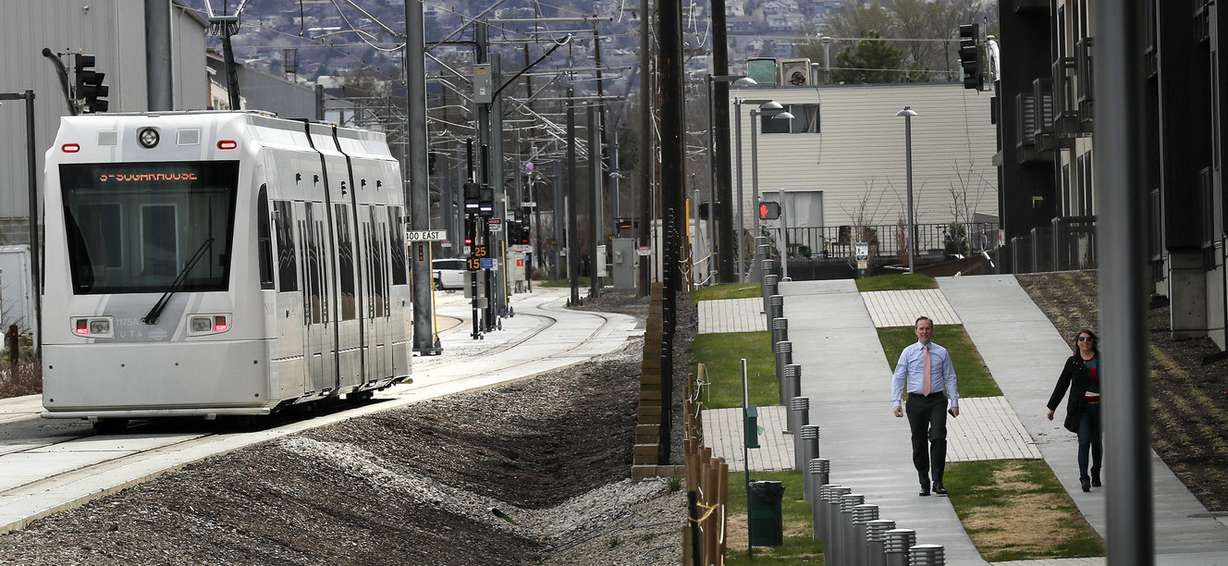 Rep. Ben McAdams, D-Utah, walks to a press conference to commemorate the newly completed double track area of the S-Line near 2200 South and 300 East in Salt Lake City on Friday, April 5, 2019. (Photo: Steve Griffin, KSL)