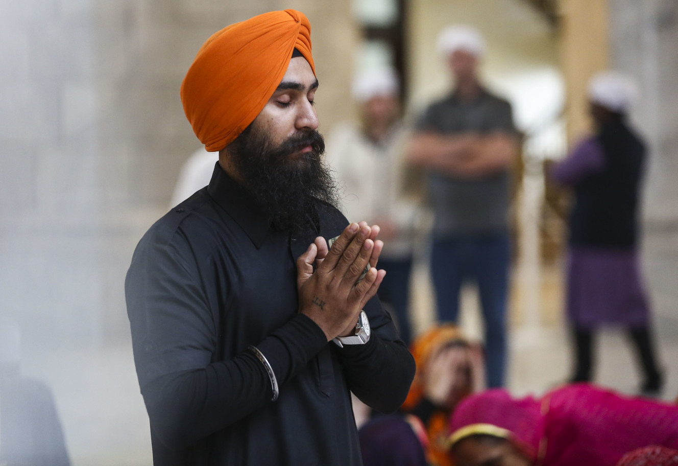 Worshippers participate in the celebration of the Sikh festival of Vaisakhi at the state Capitol in Salt Lake City on Saturday, April 6, 2019. (Photo: Silas Walker, KSL)