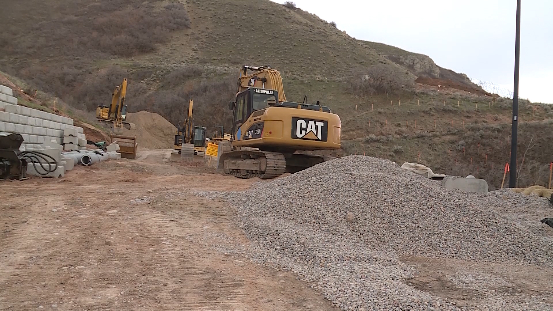 Several residents who live next to a development site on the hillside near the mouth of Parleys Canyon voiced their concerns on Friday, April 5, 2019, about the disruption to the natural environment, noise and intense vibrations — which they claim have even led to property damage. (Photo: KSL TV)