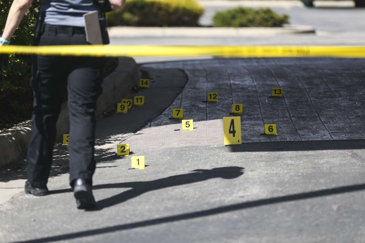 Police investigate a shooting at the Sheraton Hotel in Salt Lake City on Monday, April 8, 2019. (Photo: Silas Walker, KSL)