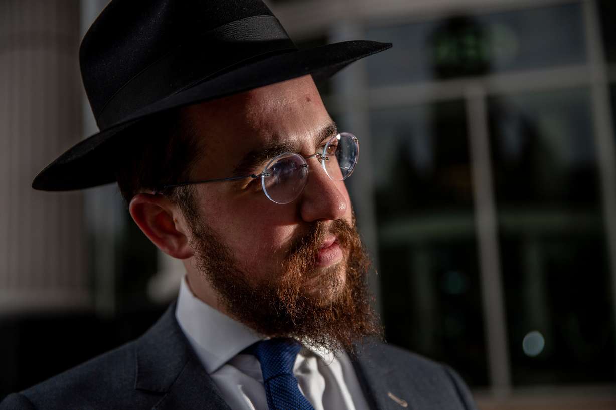 Rabbi Avremi Zippel poses for photographs outside the Matheson Courthouse in Salt Lake City on Monday, Feb. 4, 2019. (Photo: Spenser Heaps, KSL, File)