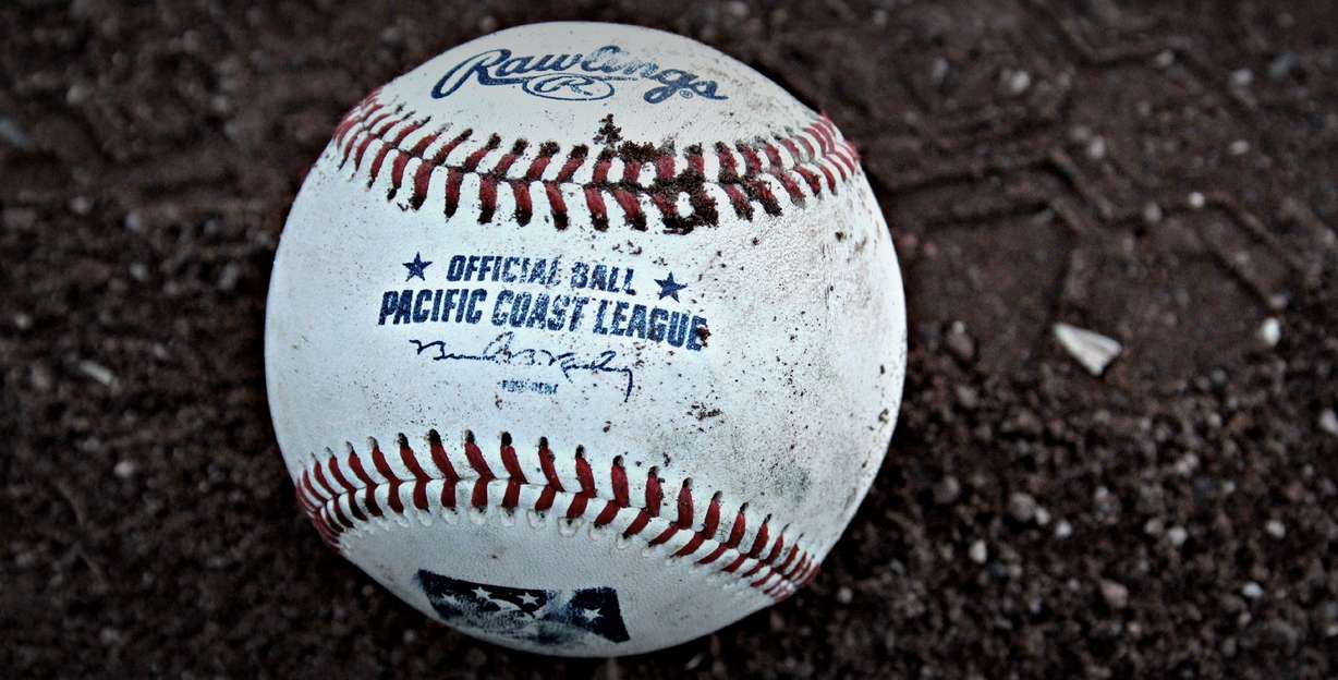 An image of a Pacific Coast League baseball used during batting practice at Smith's Ballpark on Thursday, April 5, 2018. The Salt Lake Bees started using MLB baseballs with the same PCL logos in 2019. (Photo: Carter Williams, KSL.com, File)