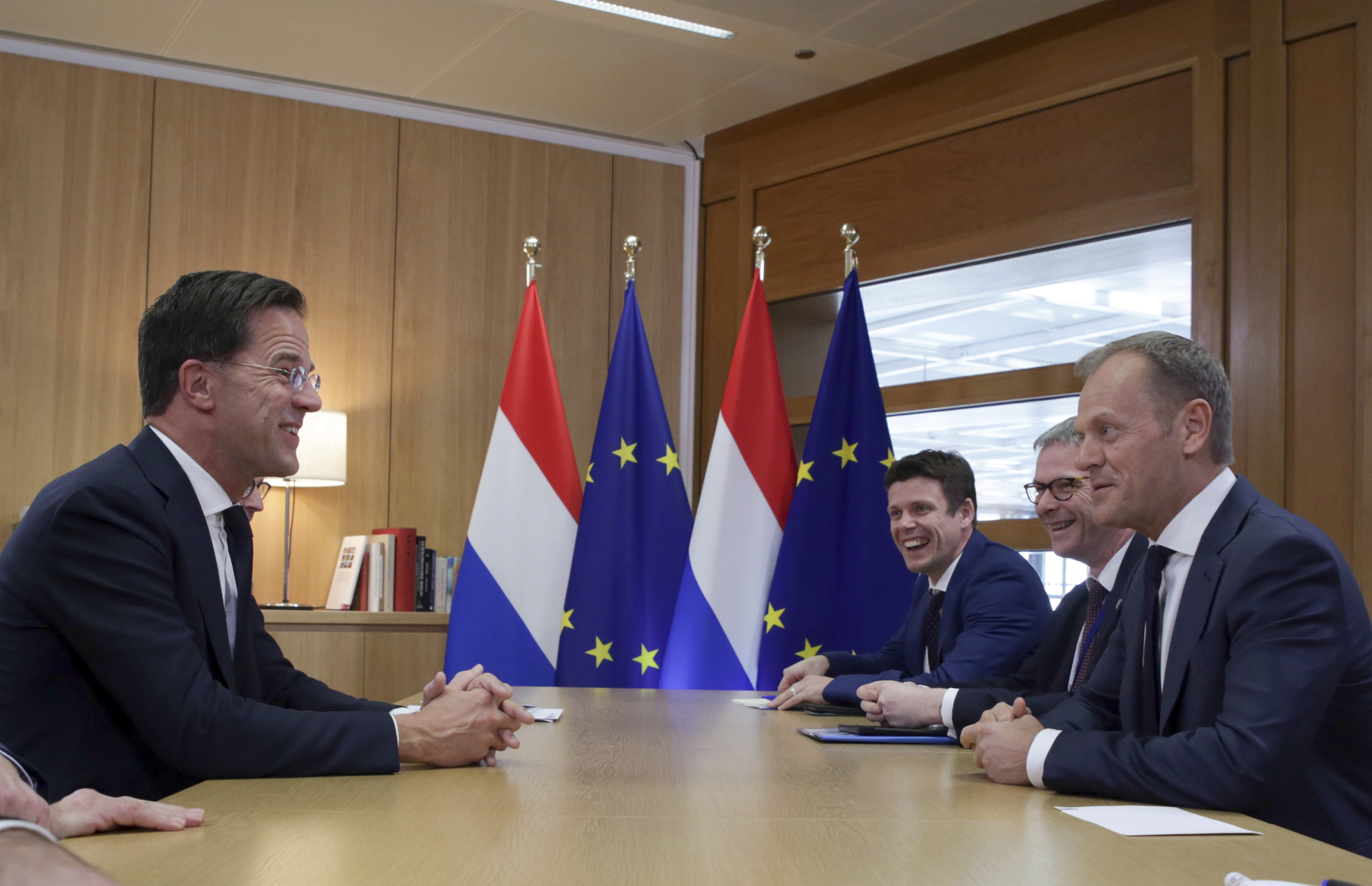 Cod, shrimp and iPad jokes _ backstage at the Brexit summit