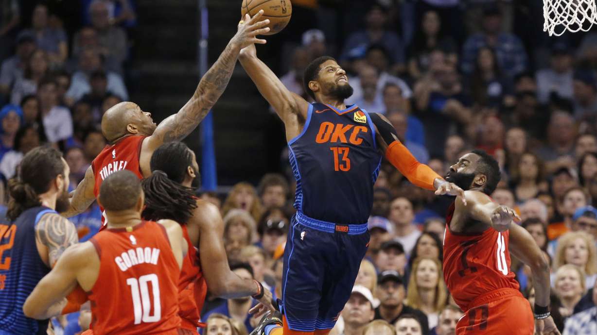 Thunder's Paul George could sit Game 1 with sore shoulder