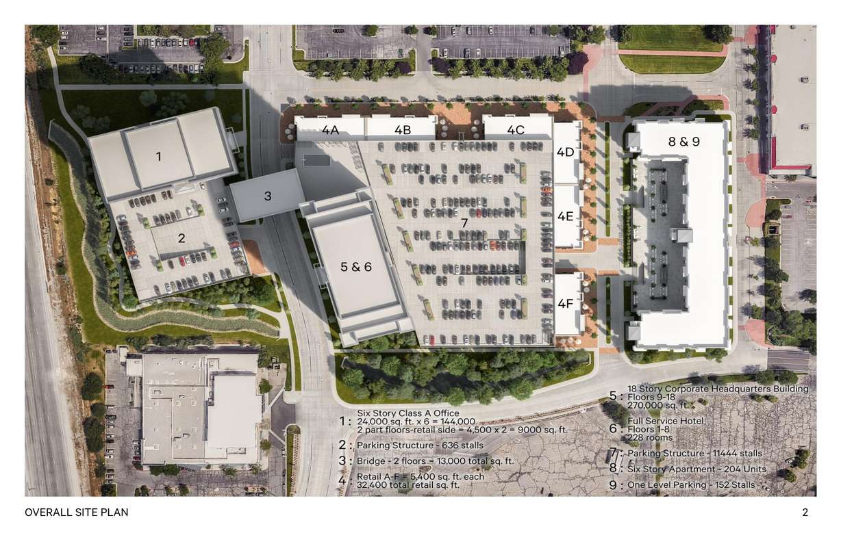 An overview of the mixed-use project that was approved during a Sandy City Council meeting on Tuesday, April 9, 2019. The project includes an 18-story building that is at the center of the project, as well as spots for retail/restaurants, apartments and parking. (Photo: Beecher Walker Architects)