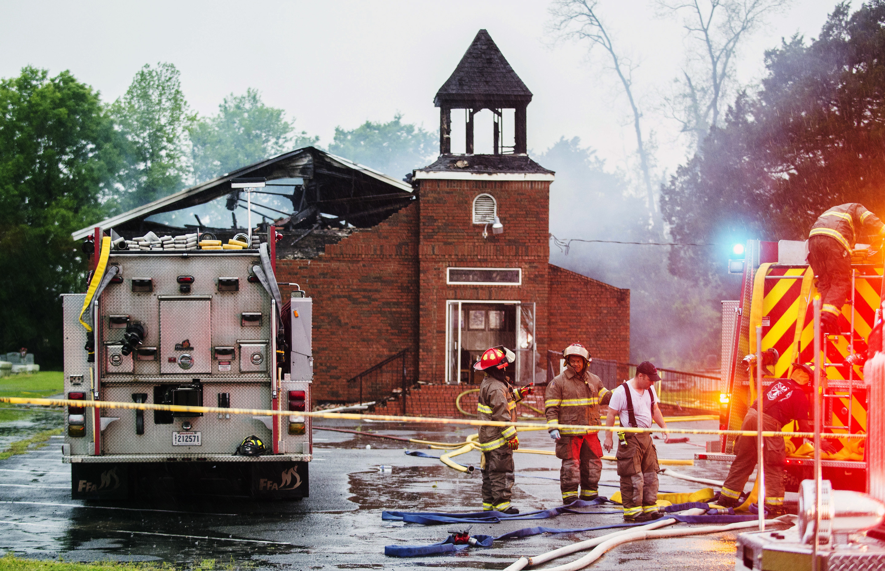 Officials say evidence points to church fire suspect