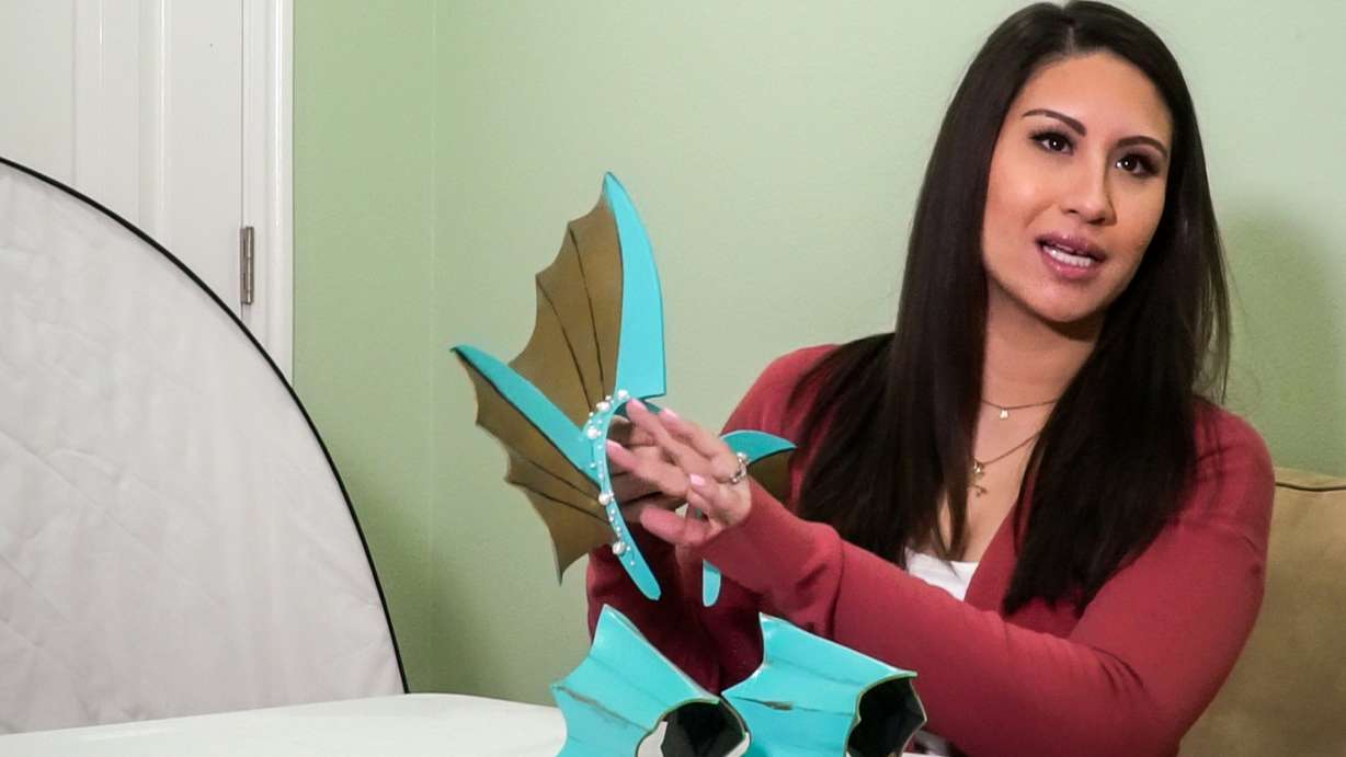 Moboadobe Cosplay (Alyssa) talks about her cosplay of Vaporeon from Pokémon Eeveelutions on March 23, 2019. (Photo: John Mabunga, Mabunga Media)