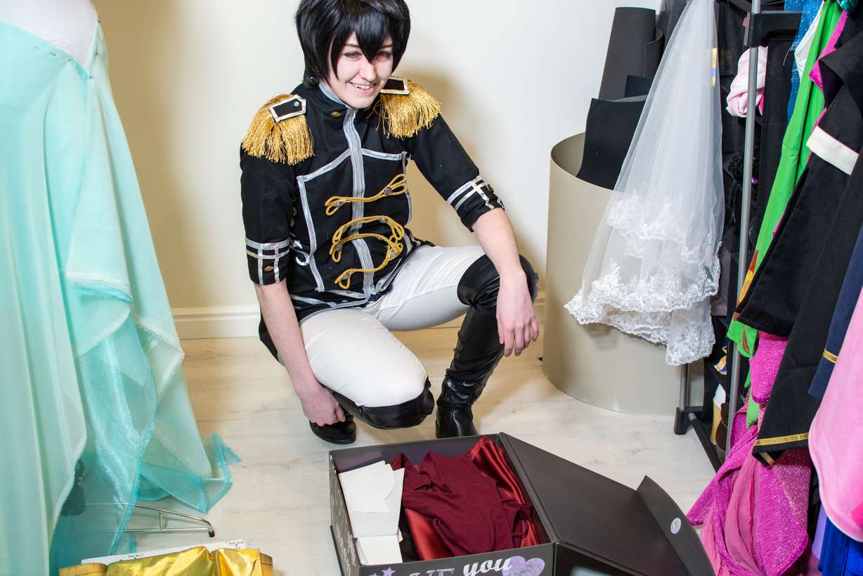 Velvetine Doll showing her cosplays in progress at her cosplay workshop on March 27, 2019. (Photo: John Mabunga, Mabunga Media)