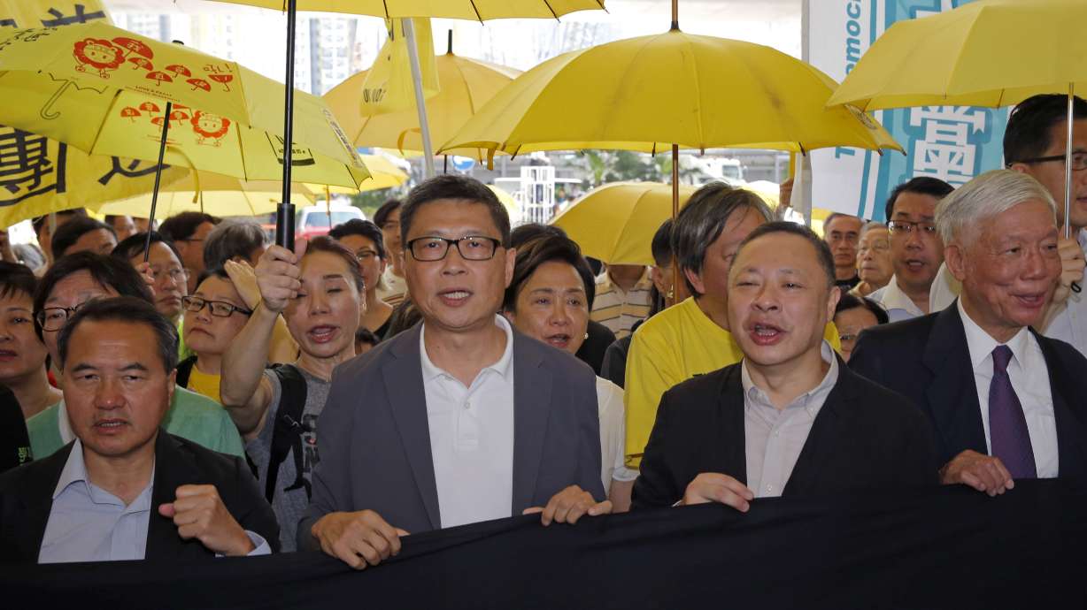 The Latest: 8 Hong Kong protest organizers sentenced