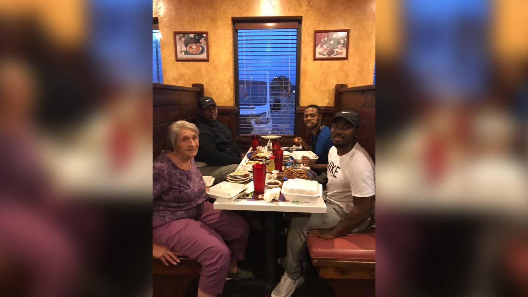 3 Alabama men went viral after seeing a widow eating alone and inviting her to sit with them