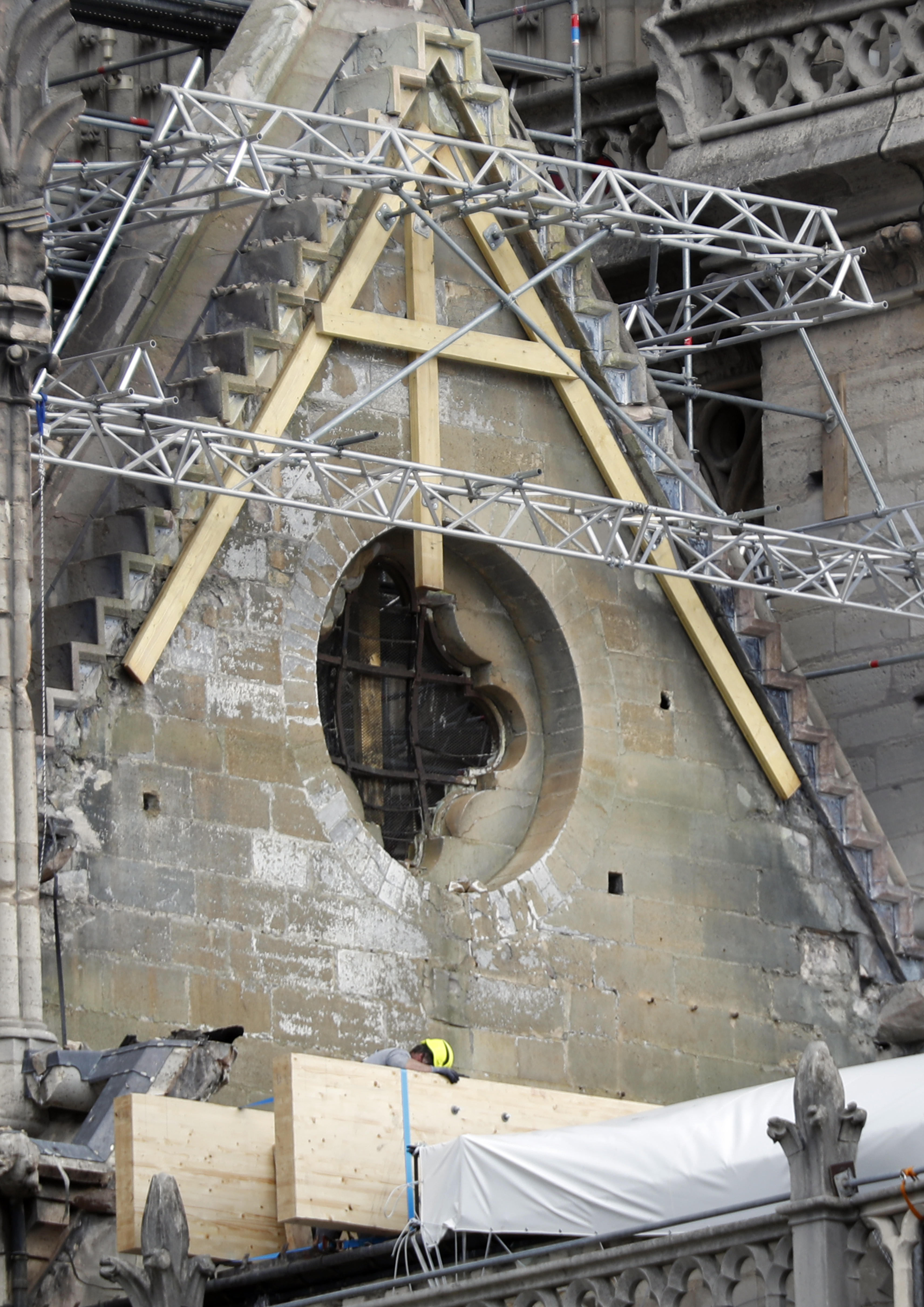 French police experts start Notre Dame checks after fire