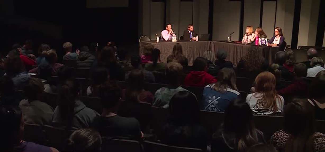 The board of directors of American International School of Utah votes unanimously Wednesday, May 1, 2019 to postpone a decision on the future of the K-12 charter school. Photo: Tanner Siegworth, KSL TV