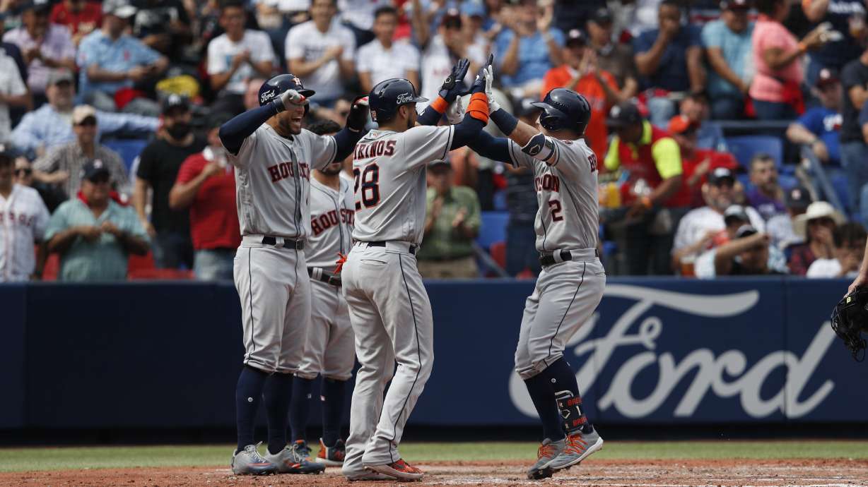 Bregman's grand slam powers Astros past Angels in Mexico