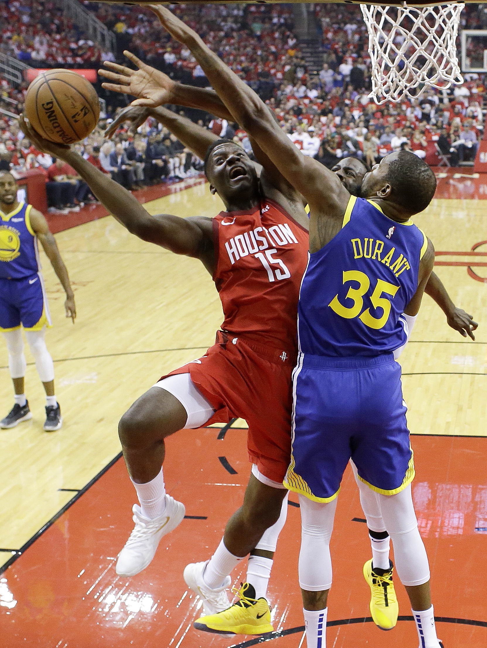 Harden scores 38 as Rockets even series with Warriors