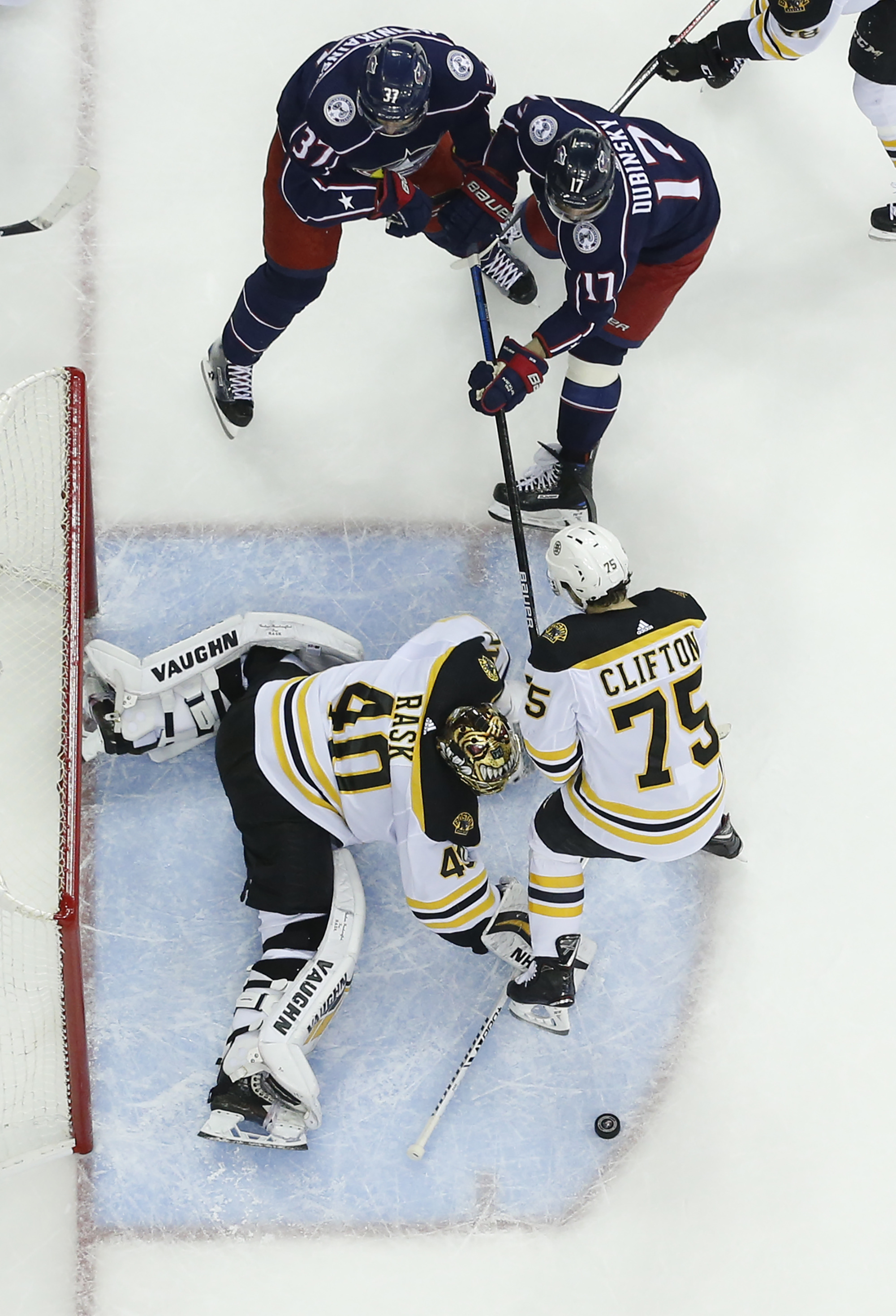 Rask comes up big as Boston Bruins advance to face 'Canes