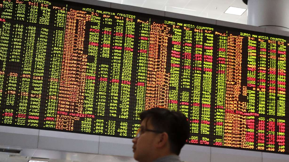World shares decline again as trade anxiety continues