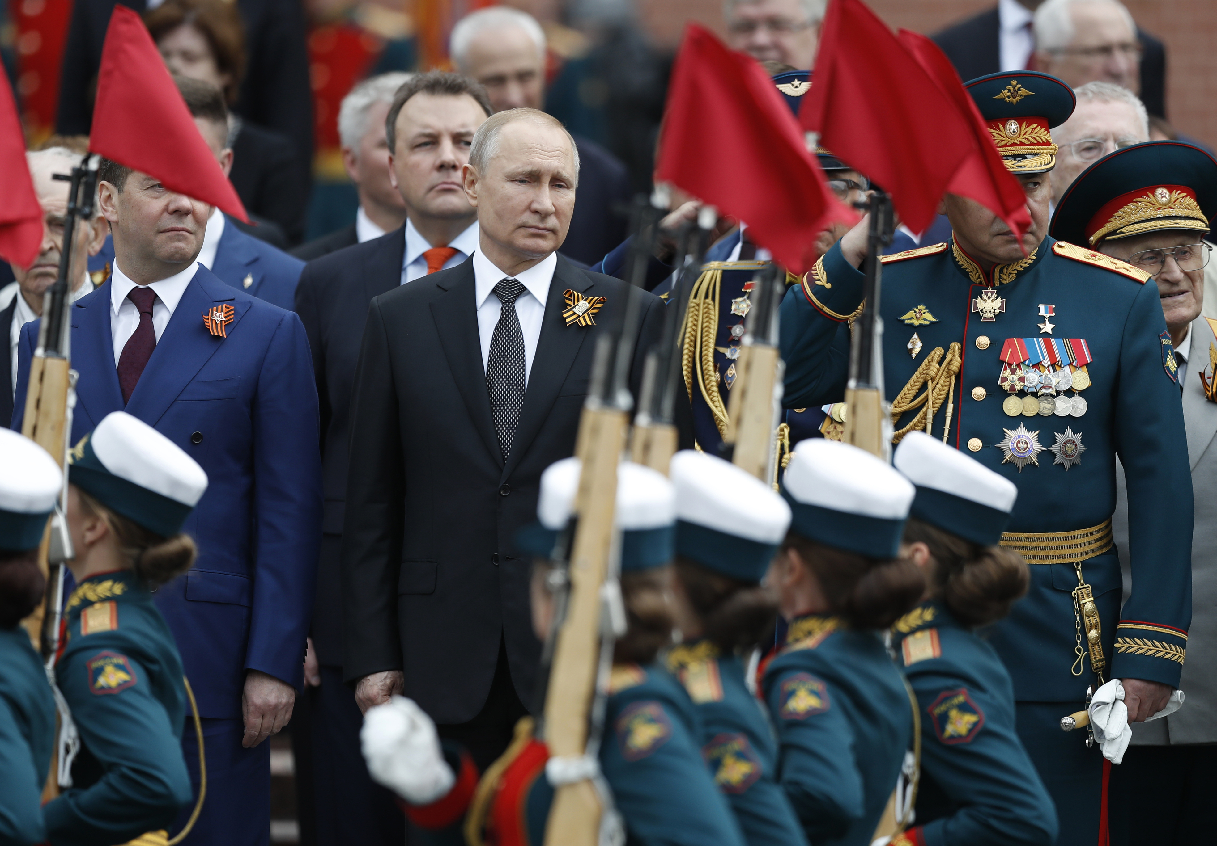 AP PHOTOS: Russia celebrates 74th end of WWII in Europe