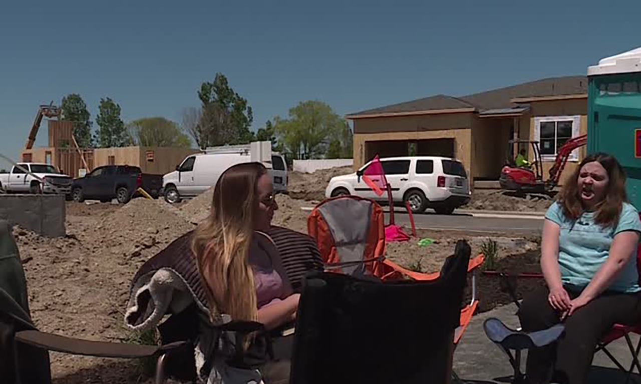 "We had no idea that it was going to be a two-night camping experience," said Kiersty Sholly Friday, May 10, 2019. Photo: John Wilson, KSL TV