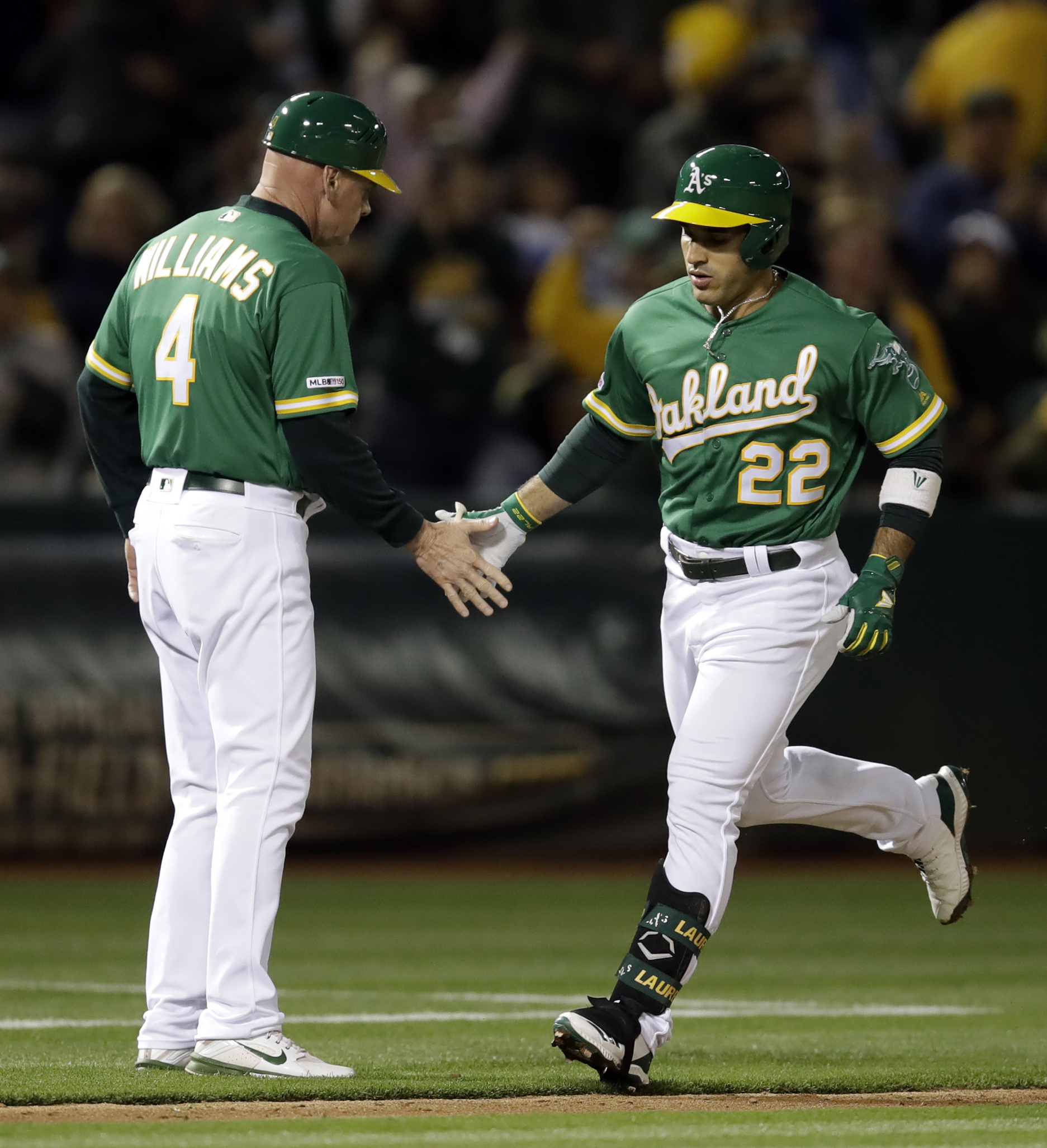 Chapman homers vs Hand in 12th to lift A's over Indians 4-3
