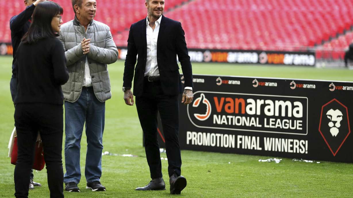 Beckham watches as Salford secures promotion at Wembley
