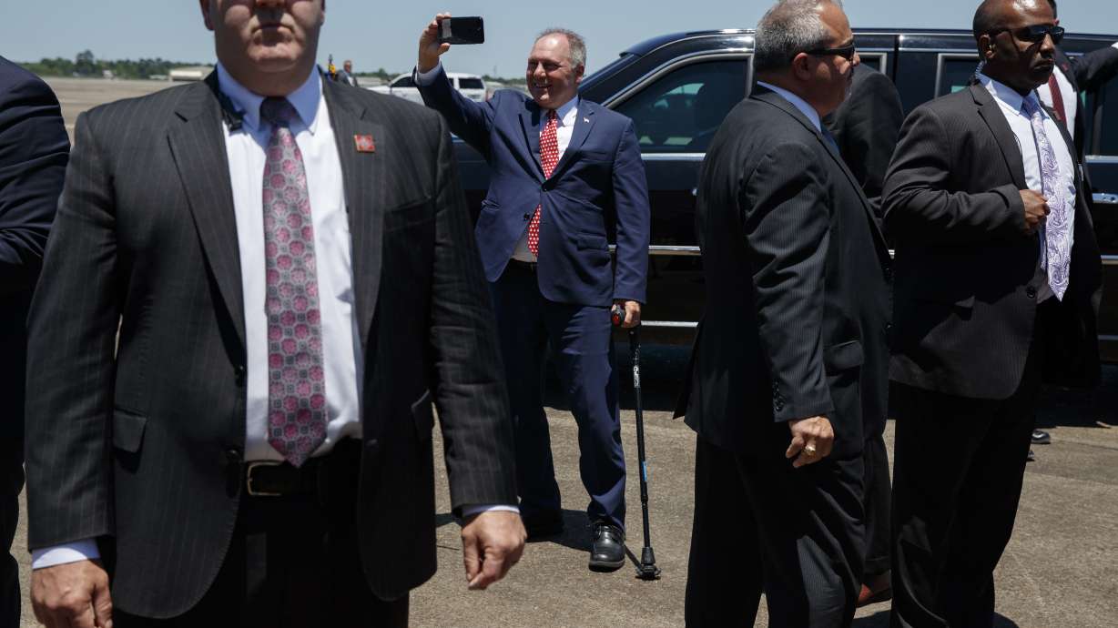 The Latest: Trump handicaps 2020 rivals at government event