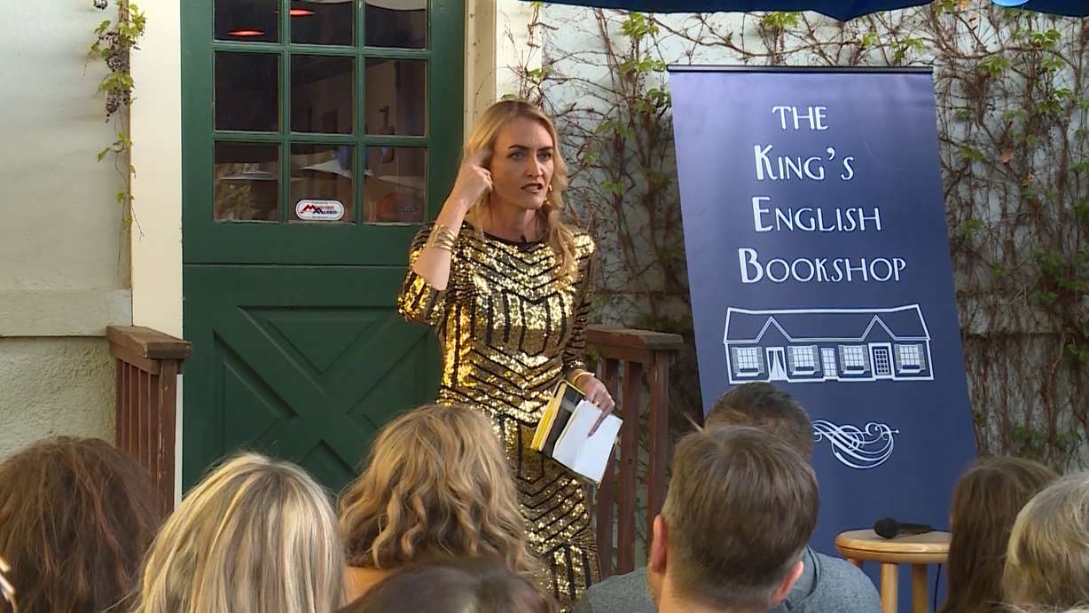 Heather Armstrong, author and popular Utah blogger, talks about her new book "The Valedictorian of Being Dead: The True Story of Dying Ten Times to Live" and her battle with depression at an event at The King's English bookstore in Salt Lake City. (Photo: KSL TV)