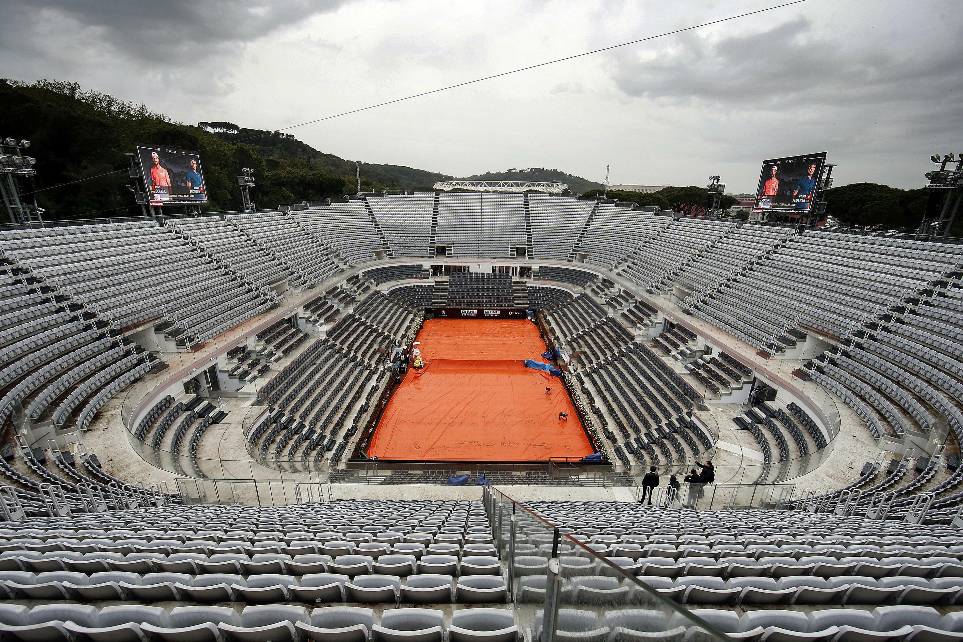 Rain postpones Federer, Nadal and Djokovic matches in Rome