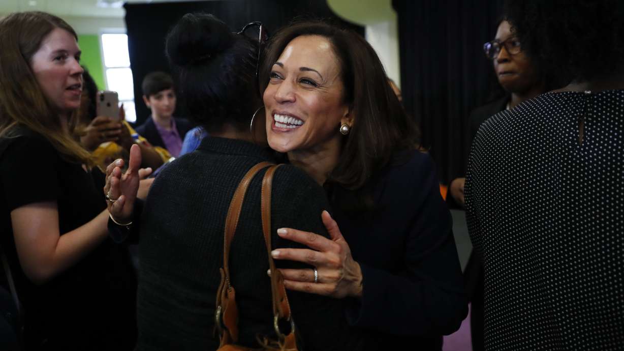 The Latest: Kamala Harris open to reforming Supreme Court