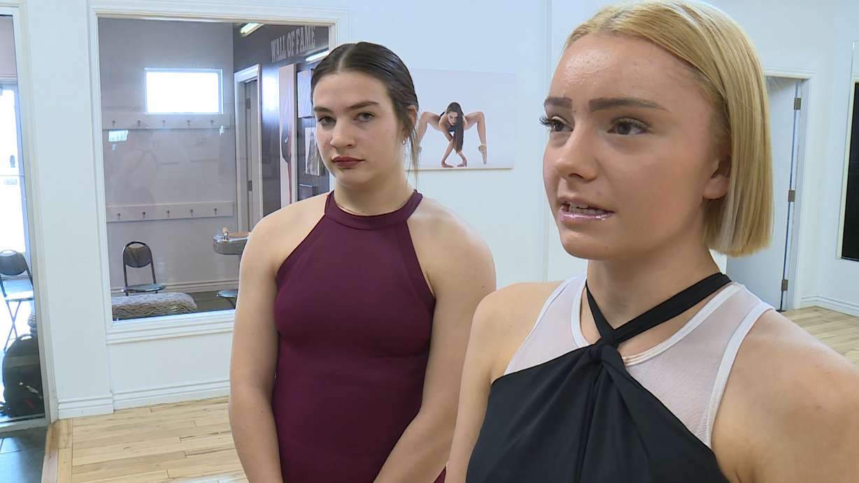 Leah Larsen and Janessa Barlow. Photo: Mike Anderson, KSL TV