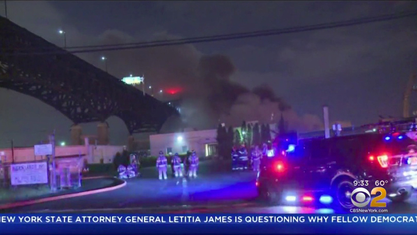 Chemical plant fire prompts warnings, bridge, road closures