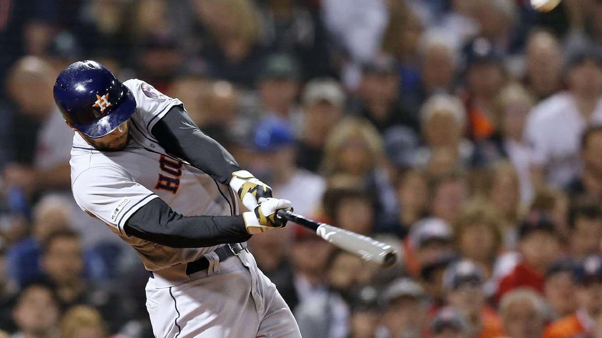 Astros OF Springer leaves game with lower back stiffness