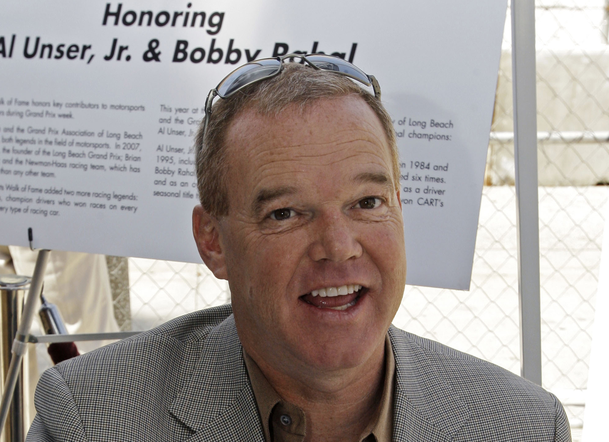 The Latest: Unser Jr. speeding before arrest in Indiana