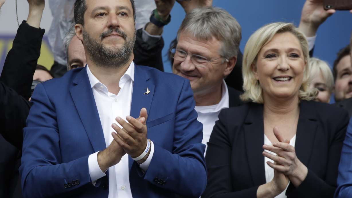 Macron says Bannon, Russians eroding Europe ahead of EU vote