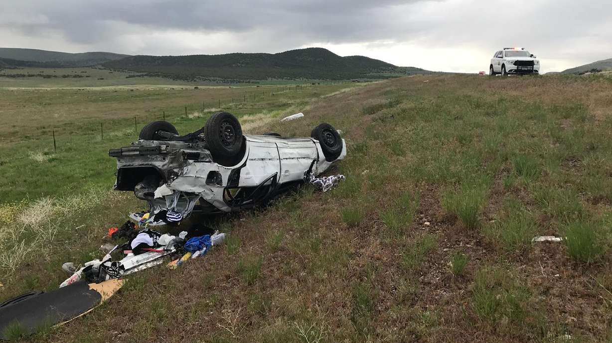 1 critically injured after I-84 rollover crash near Snowville